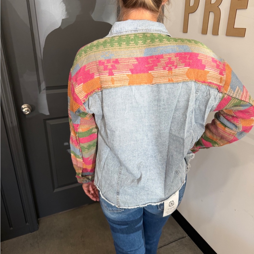 Umgee Multicolor Jean Jacket - Picture 3 of 3